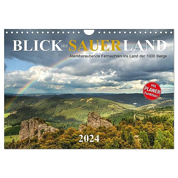 Blick ins Sauerland (Wandkalender 2024 DIN A4 quer), CALVENDO Monatskalender, Heidi Bücker