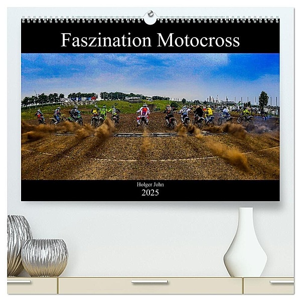 Blickpunkte Motocross (hochwertiger Premium Wandkalender 2025 DIN A2 quer), Kunstdruck in Hochglanz, Calvendo, Holger John