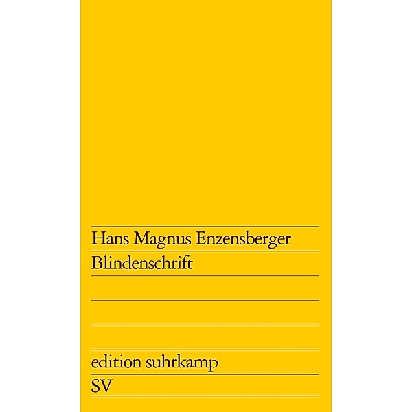 Blindenschrift, Hans Magnus Enzensberger