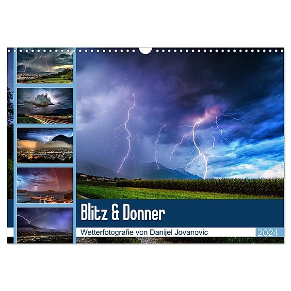 Blitz & Donner (Wandkalender 2024 DIN A3 quer), CALVENDO Monatskalender, Danijel Jovanovic