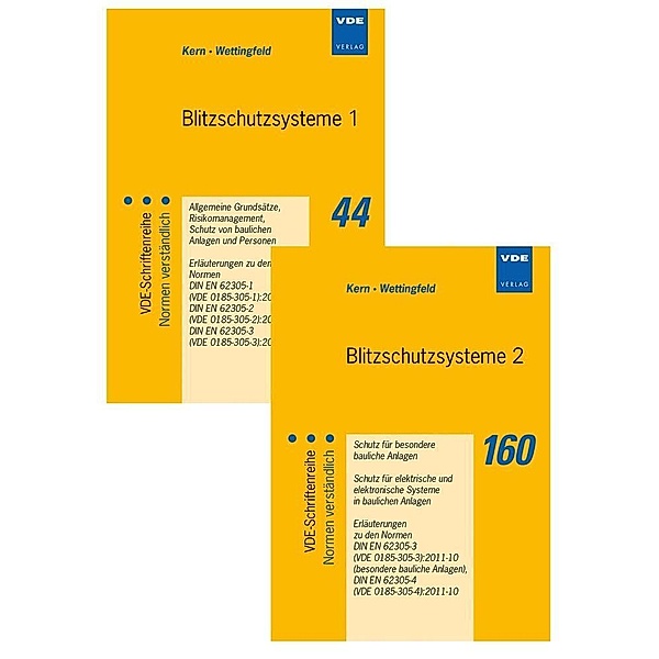 Blitzschutzsysteme, 2 Bde., Alexander Kern, Jürgern Wettingfeld
