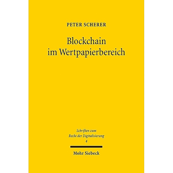 Blockchain im Wertpapierbereich, Peter Scherer