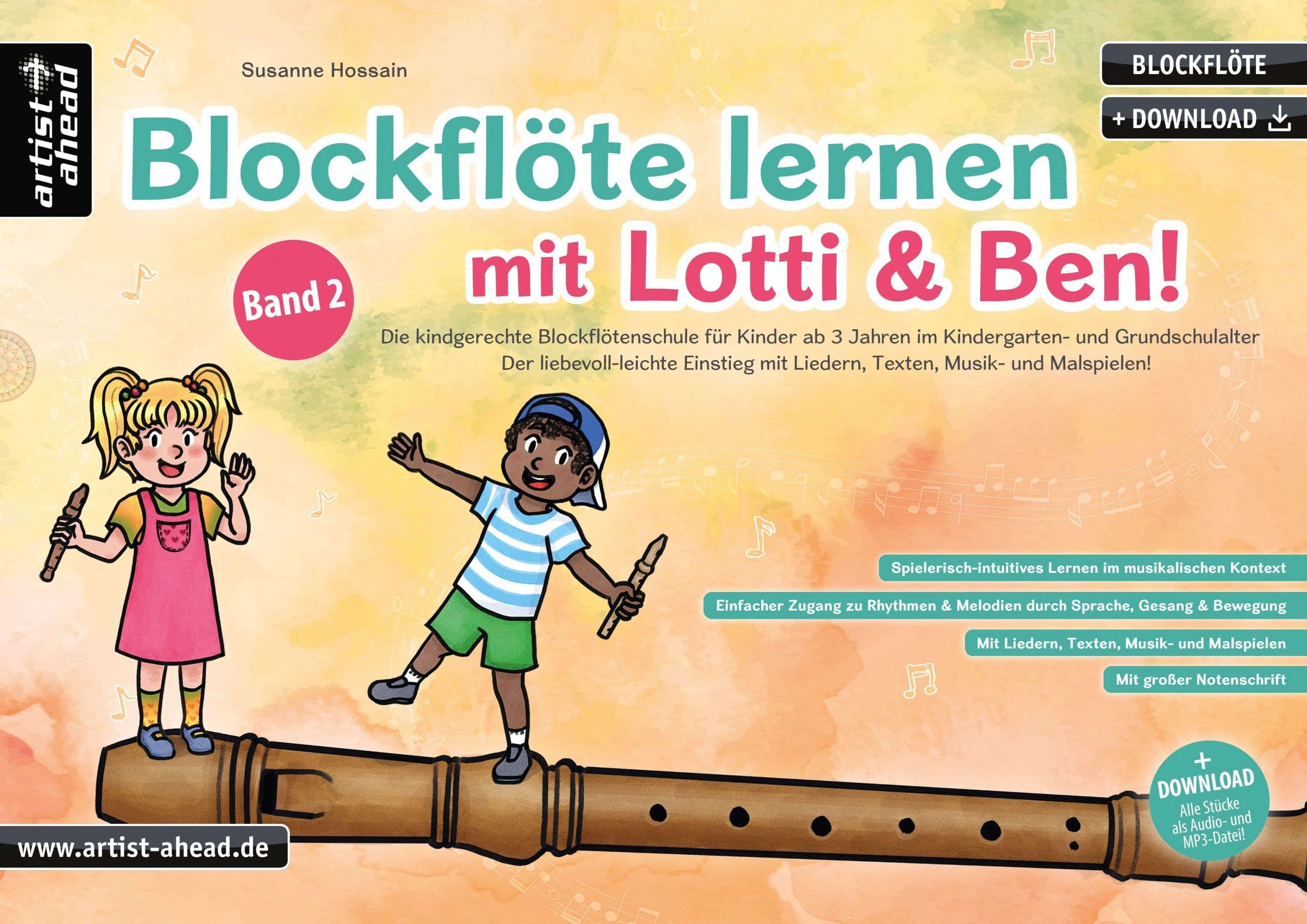 Blockflöte lernen mit Lotti & Ben - Band 2! Buch versandkostenfrei
