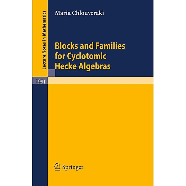 Blocks and Families for Cyclotomic Hecke Algebras / Lecture Notes in Mathematics Bd.1981, Maria Chlouveraki