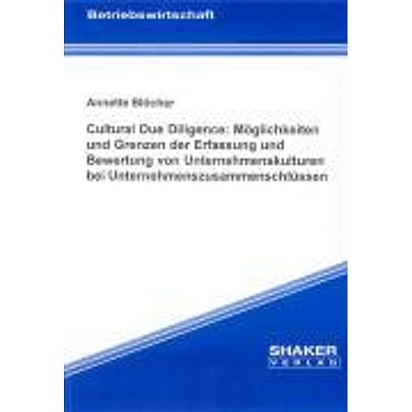 Blöcher, A: Cultural Due Diligence: Möglichkeiten und Grenze, Annette Blöcher