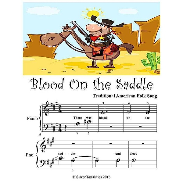 Blood On the Saddle - Beginner Tots Piano Sheet Music, Silver Tonalities