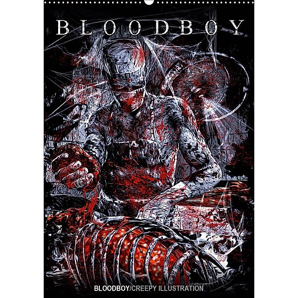 BLOODBOY/CREEPY ILLUSTRATION (Wandkalender 2020 DIN A2 hoch)