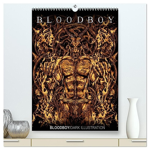 BLOODBOY/DARK ILLUSTRATION (hochwertiger Premium Wandkalender 2024 DIN A2 hoch), Kunstdruck in Hochglanz, Bloodboy