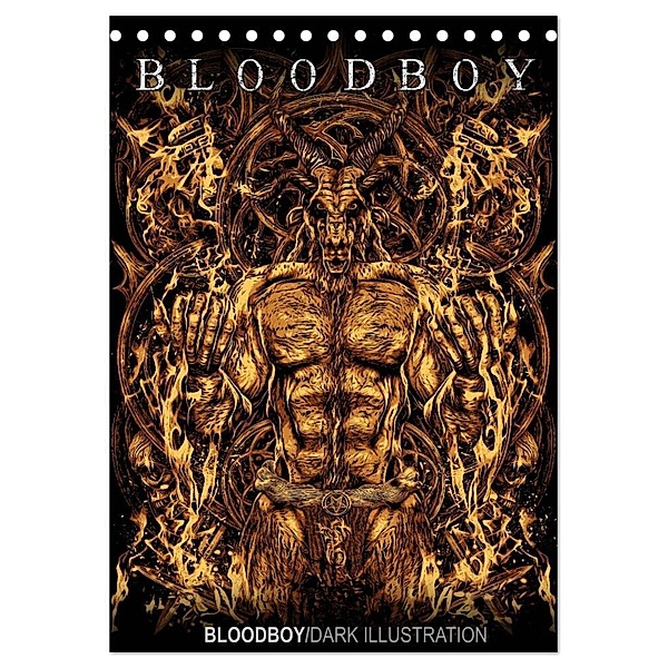 BLOODBOY/DARK ILLUSTRATION (Tischkalender 2024 DIN A5 hoch), CALVENDO Monatskalender, Bloodboy