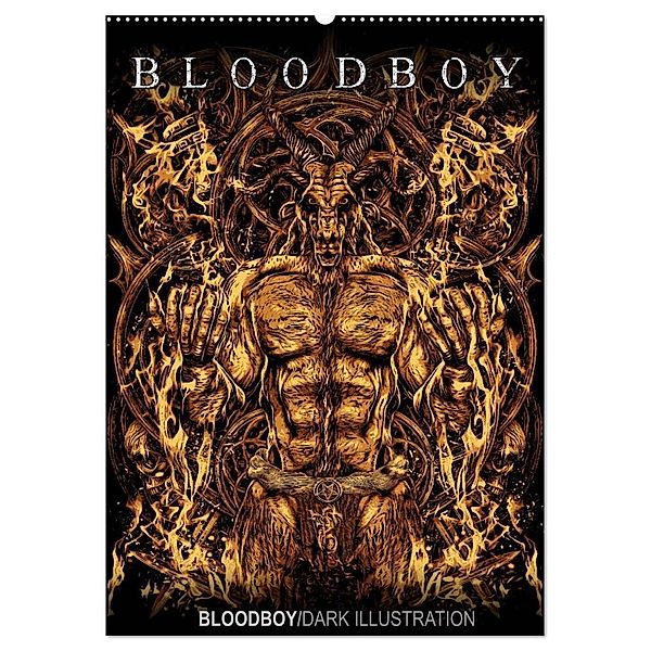 BLOODBOY/DARK ILLUSTRATION (Wandkalender 2024 DIN A2 hoch), CALVENDO Monatskalender, Bloodboy