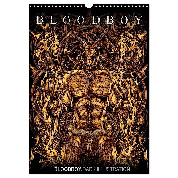 BLOODBOY/DARK ILLUSTRATION (Wandkalender 2024 DIN A3 hoch), CALVENDO Monatskalender, Bloodboy