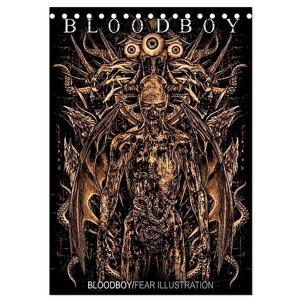 BLOODBOY/FEAR ILLUSTRATION (Tischkalender 2024 DIN A5 hoch), CALVENDO Monatskalender, Bloodboy