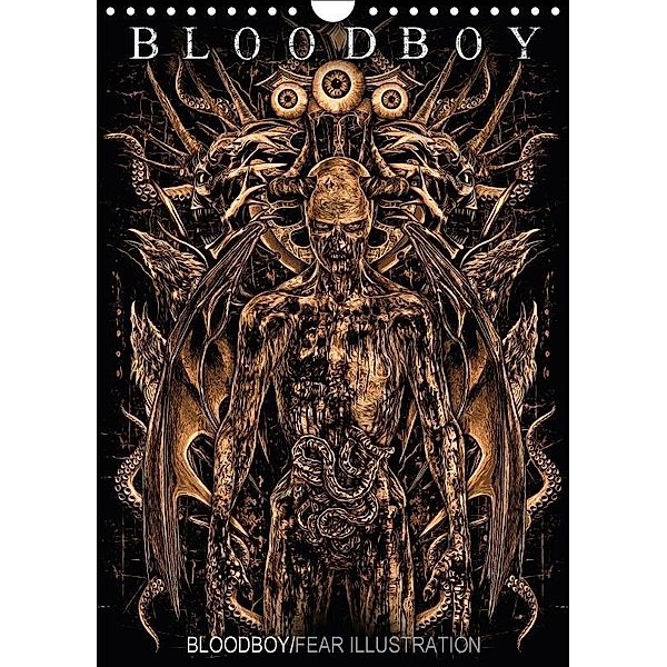 BLOODBOY/FEAR ILLUSTRATION (Wandkalender 2017 DIN A4 hoch), BLOODBOY