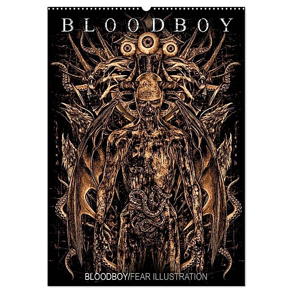 BLOODBOY/FEAR ILLUSTRATION (Wandkalender 2024 DIN A2 hoch), CALVENDO Monatskalender, Bloodboy