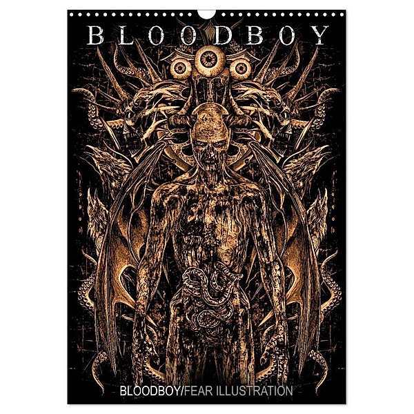 BLOODBOY/FEAR ILLUSTRATION (Wandkalender 2024 DIN A3 hoch), CALVENDO Monatskalender, Bloodboy