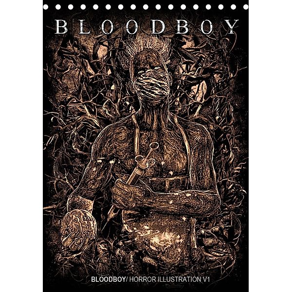 BLOODBOY/ HORROR ILLUSTRATION V1 (Tischkalender 2021 DIN A5 hoch), Bloodboy