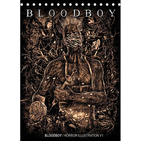 BLOODBOY/ HORROR ILLUSTRATION V1 (Tischkalender 2022 DIN A5 hoch), BLOODBOY