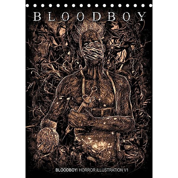 BLOODBOY/ HORROR ILLUSTRATION V1 (Tischkalender 2023 DIN A5 hoch), Bloodboy