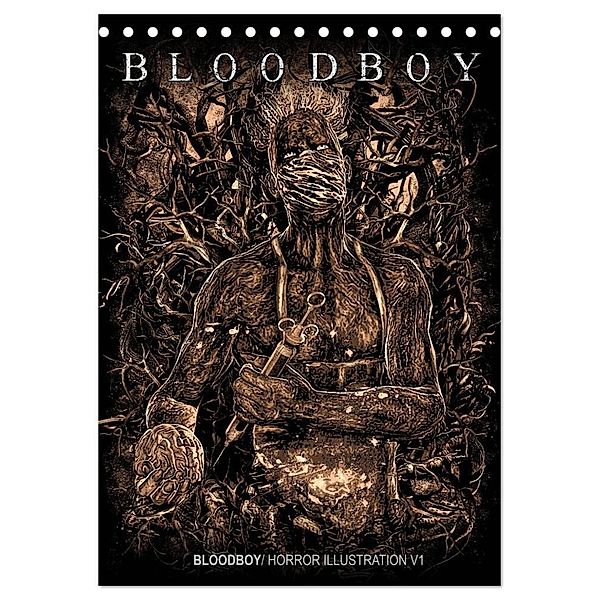 BLOODBOY/ HORROR ILLUSTRATION V1 (Tischkalender 2024 DIN A5 hoch), CALVENDO Monatskalender, Bloodboy