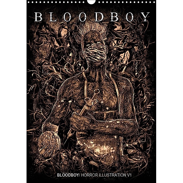 BLOODBOY/ HORROR ILLUSTRATION V1 (Wandkalender 2021 DIN A3 hoch), Bloodboy