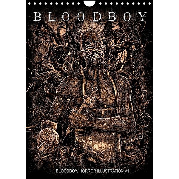 BLOODBOY/ HORROR ILLUSTRATION V1 (Wandkalender 2023 DIN A4 hoch), Bloodboy