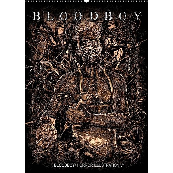 BLOODBOY/ HORROR ILLUSTRATION V1 (Wandkalender 2023 DIN A2 hoch), Bloodboy