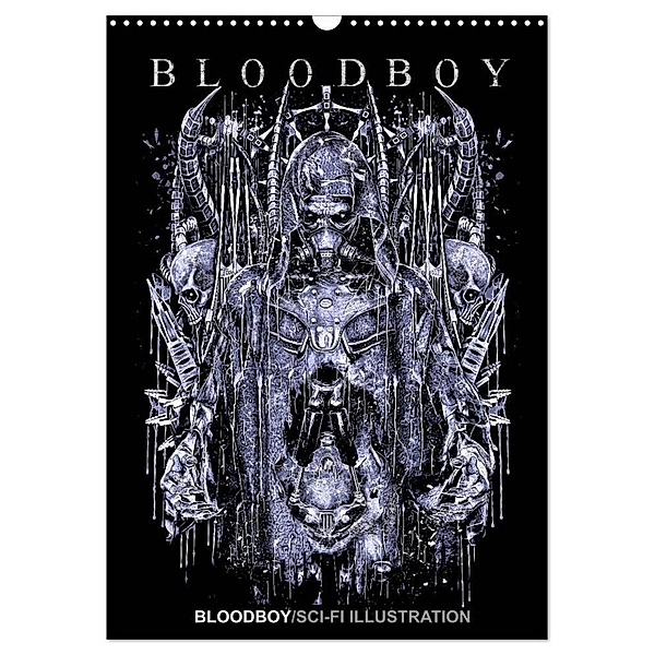 BLOODBOY/SCI-FI ILLUSTRATION (Wandkalender 2024 DIN A3 hoch), CALVENDO Monatskalender, Bloodboy