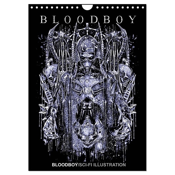 BLOODBOY/SCI-FI ILLUSTRATION (Wandkalender 2024 DIN A4 hoch), CALVENDO Monatskalender, Bloodboy