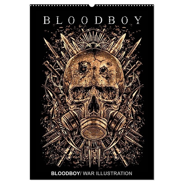 BLOODBOY/WAR ILLUSTRATION (Wandkalender 2024 DIN A2 hoch), CALVENDO Monatskalender, Bloodboy