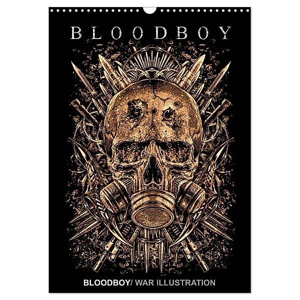 BLOODBOY/WAR ILLUSTRATION (Wandkalender 2024 DIN A3 hoch), CALVENDO Monatskalender, Bloodboy