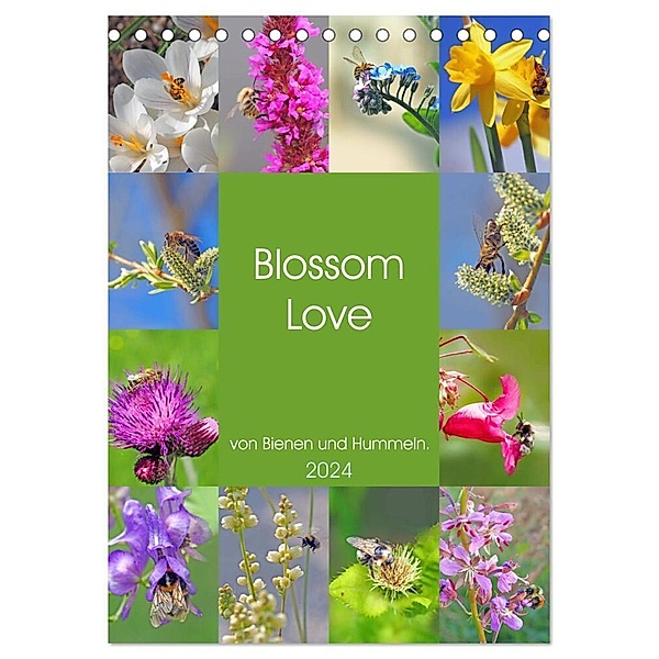 Blossom Love, von Bienen und Hummeln (Tischkalender 2024 DIN A5 hoch), CALVENDO Monatskalender, VogtArt