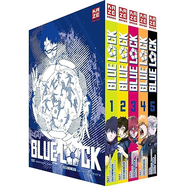 Blue Lock - Band 1-5 im Sammelschuber, Yusuke Nomura