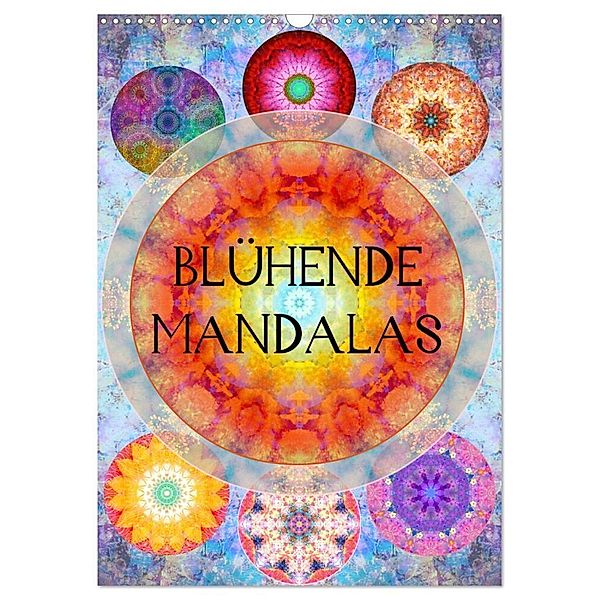 Blühende Mandalas (Wandkalender 2024 DIN A3 hoch), CALVENDO Monatskalender, Alaya Gadeh