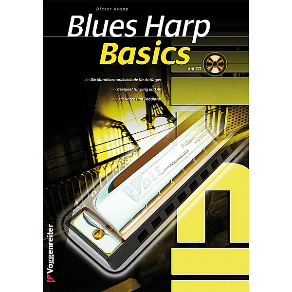 BLUES HARP BASICS, m. 1 Audio-CD, Dieter Kropp