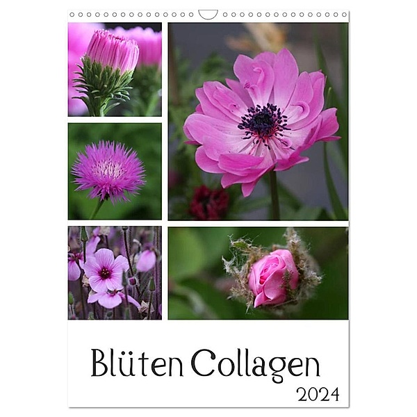 Blüten Collagen (Wandkalender 2024 DIN A3 hoch), CALVENDO Monatskalender, Schnellewelten
