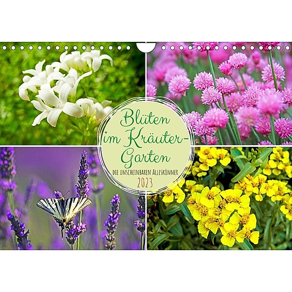 Blüten im Kräuter-Garten (Wandkalender 2023 DIN A4 quer), Calvendo