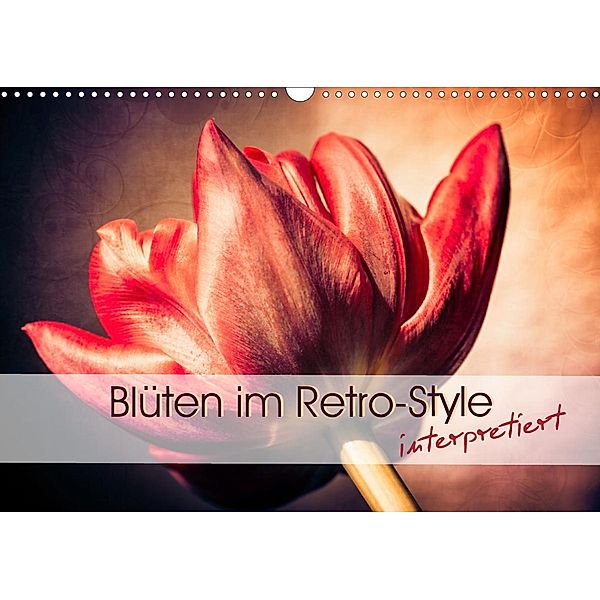 Blüten im Retro-Style (Wandkalender 2021 DIN A3 quer), Foto-FukS