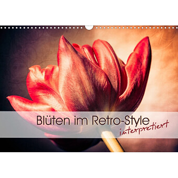 Blüten im Retro-Style (Wandkalender 2022 DIN A3 quer), Foto-FukS