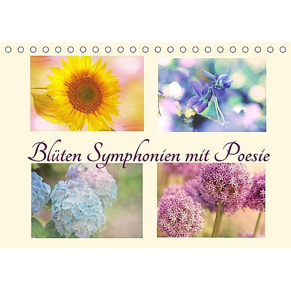 Blüten Symphonien mit Poesie (Tischkalender 2021 DIN A5 quer), Tanja Riedel