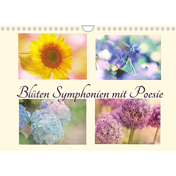 Blüten Symphonien mit Poesie (Wandkalender 2023 DIN A4 quer), Tanja Riedel