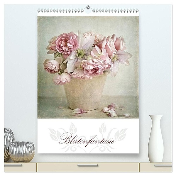 Blütenfantasie (hochwertiger Premium Wandkalender 2024 DIN A2 hoch), Kunstdruck in Hochglanz, Lizzy Pe