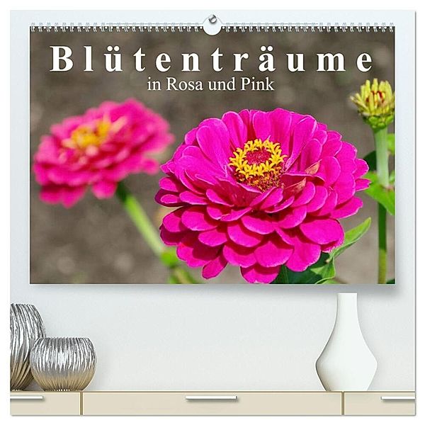 Blütenträume in Rosa und Pink (hochwertiger Premium Wandkalender 2024 DIN A2 quer), Kunstdruck in Hochglanz, LianeM