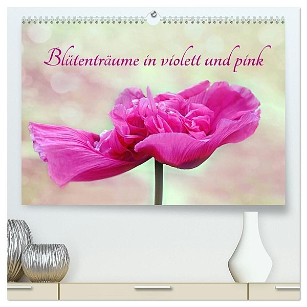Blütenträume in violett und pink (hochwertiger Premium Wandkalender 2024 DIN A2 quer), Kunstdruck in Hochglanz, Sarnade