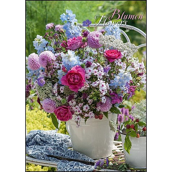 Blumen 2023 - Bildkalender A3 (29,7x42 cm) - Flowers - mit Feiertagen (DE/AT/CH) - Wandkalender - Blumenkalender