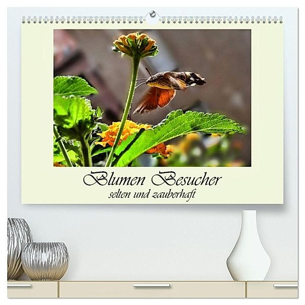 Blumen-Besucher - selten und zauberhaft (hochwertiger Premium Wandkalender 2025 DIN A2 quer), Kunstdruck in Hochglanz, Calvendo, Dusanka Djeric