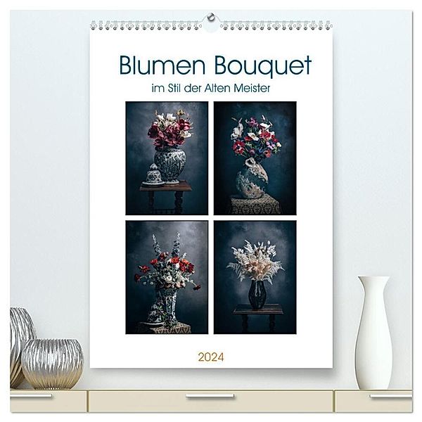 Blumen Bouquet (hochwertiger Premium Wandkalender 2024 DIN A2 hoch), Kunstdruck in Hochglanz, Magic Artist Design, Steffen Gierok