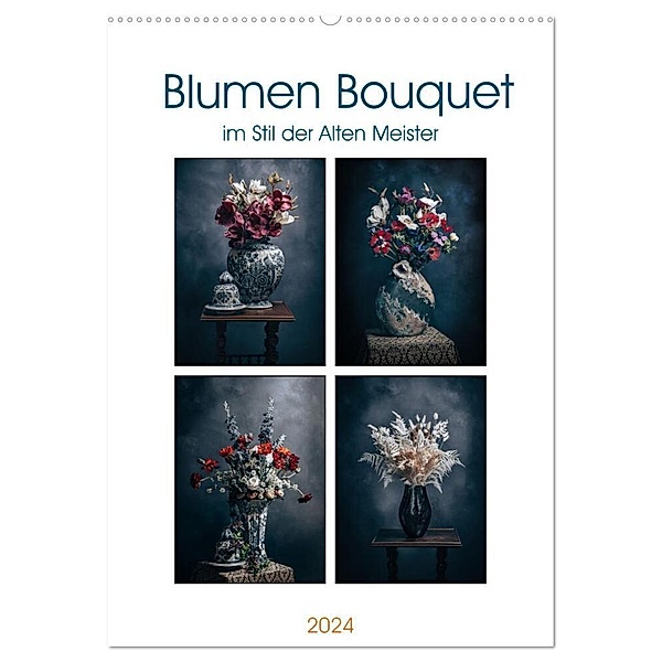 Blumen Bouquet (Wandkalender 2024 DIN A2 hoch), CALVENDO Monatskalender, Magic Artist Design, Steffen Gierok