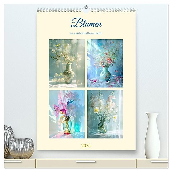 Blumen in zauberhaftem Licht (hochwertiger Premium Wandkalender 2025 DIN A2 hoch), Kunstdruck in Hochglanz, Calvendo, Liselotte Brunner-Klaus