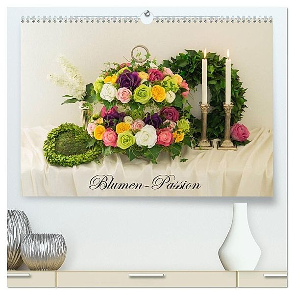 Blumen-Passion (hochwertiger Premium Wandkalender 2024 DIN A2 quer), Kunstdruck in Hochglanz, Simone Meyer