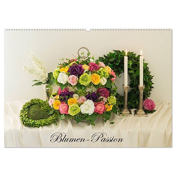 Blumen-Passion (Wandkalender 2024 DIN A2 quer), CALVENDO Monatskalender, Simone Meyer